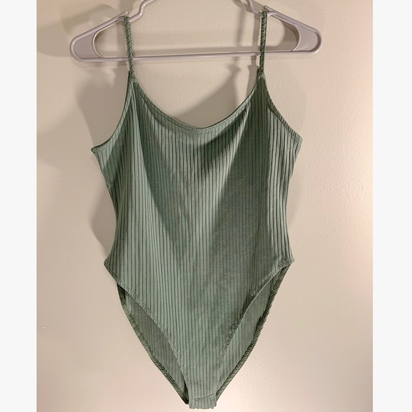 Forever 21 Tops - Forever 21 Mint Ribbed Bodysuit